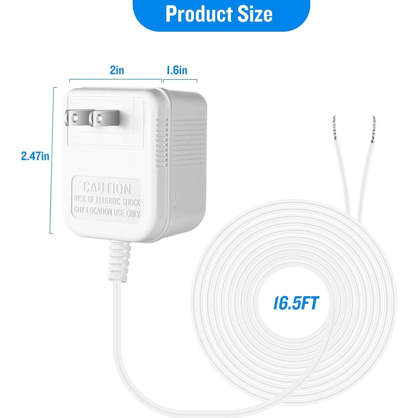 Adaptador de Alimentación 24V CA Fesasn para Timbres y Termostatos