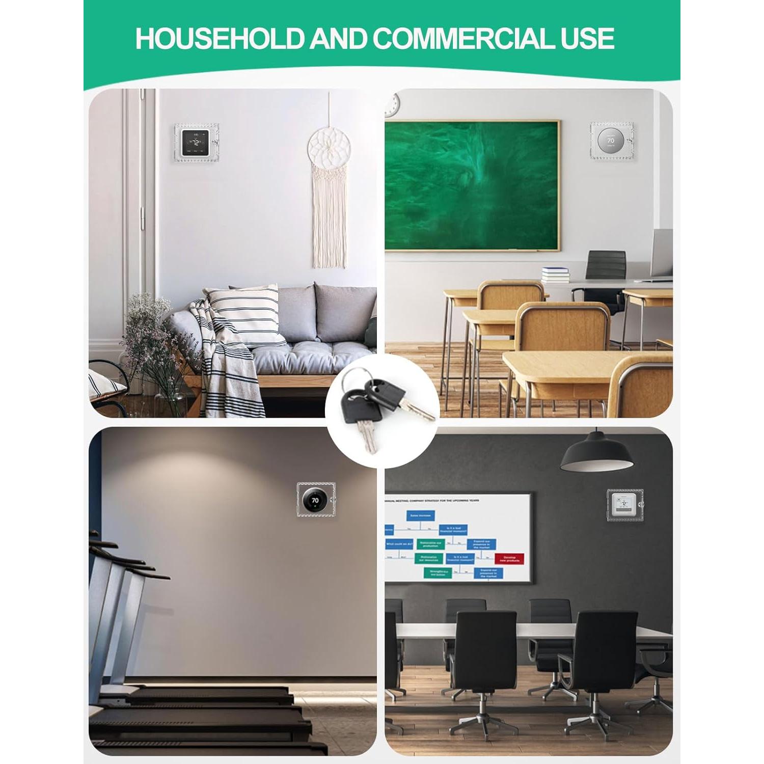 Caja de bloqueo para termostato cuadrada 5x5 - 2 piezas