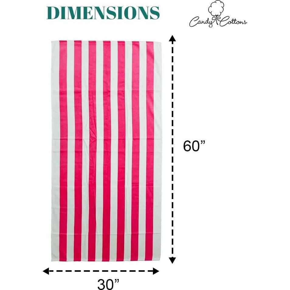 Toallas de Playa Candy Cottons 100% Algodón 152x76 cm Pack 4