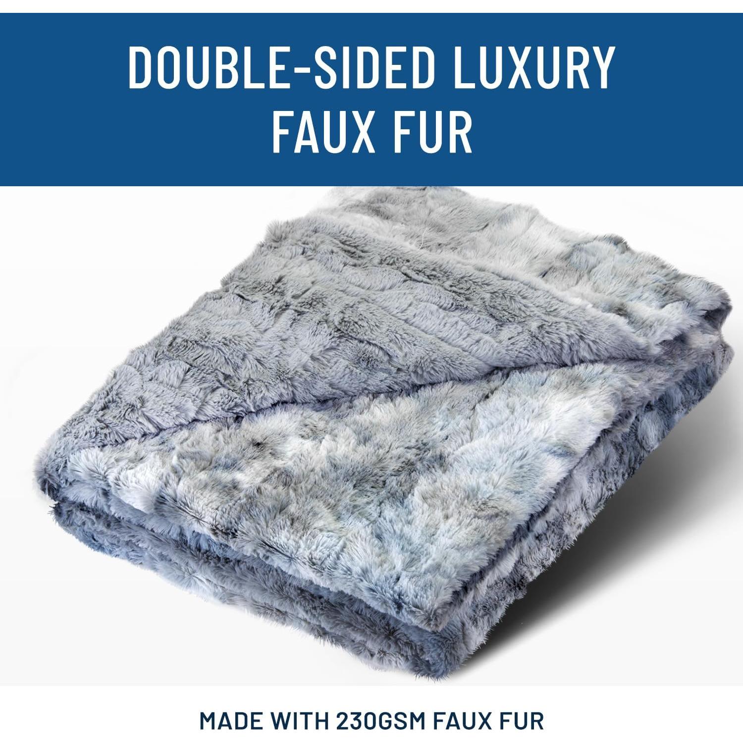Manta de piel sintética azul ártico Everlasting Comfort 127x165cm