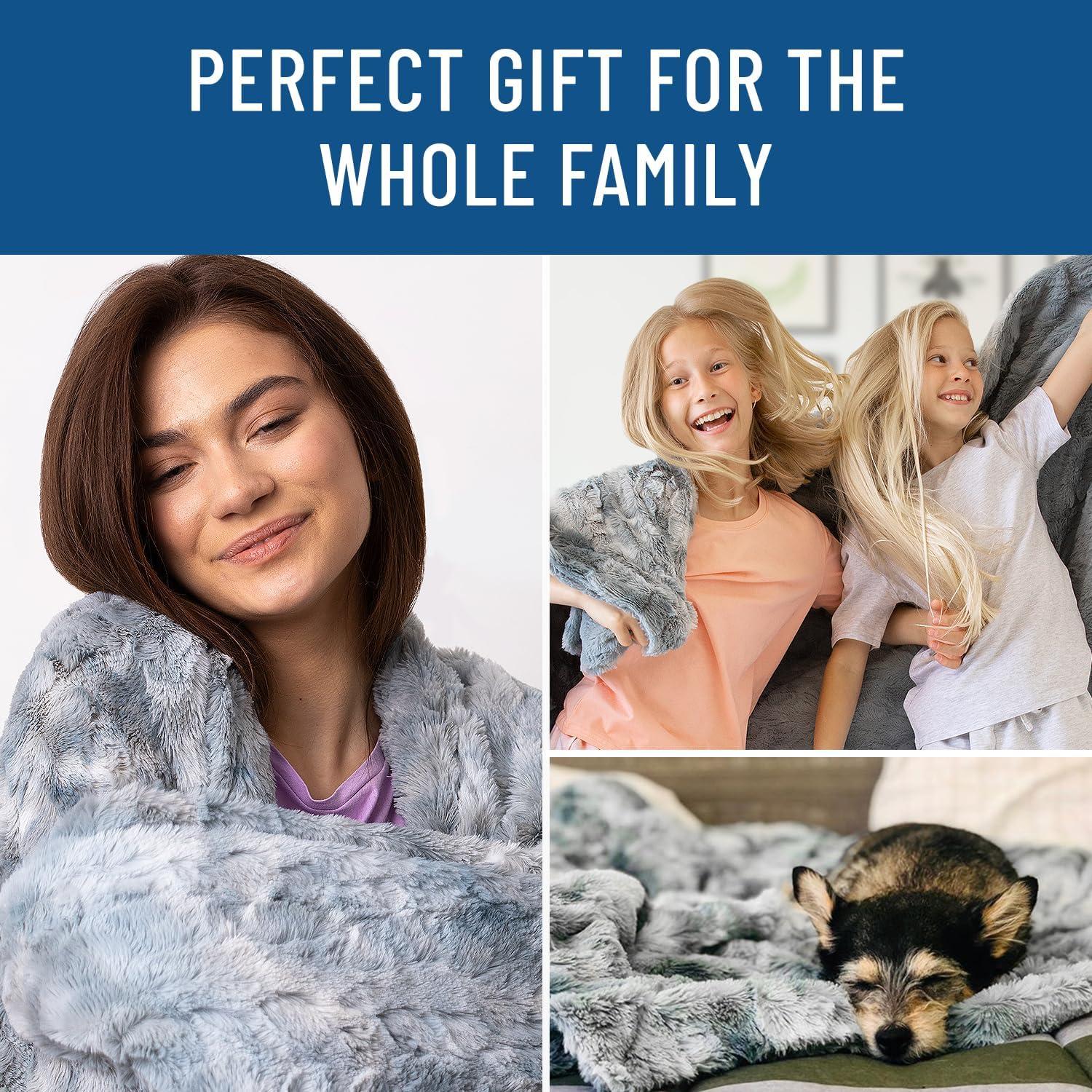 Manta de piel sintética azul ártico Everlasting Comfort 127x165cm