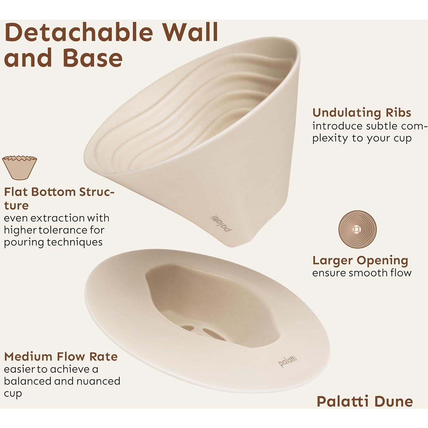 Set de 3 Gotero de Café Palatti Universal - Porcelana Modular