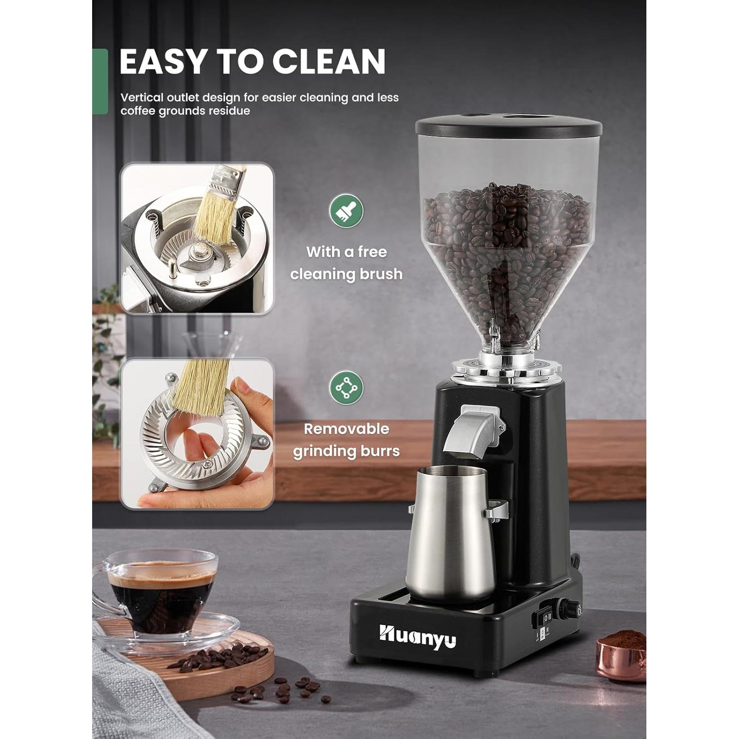 Molino de Café Huanyu Burr Acero Inoxidable 1kg 19 Configuraciones