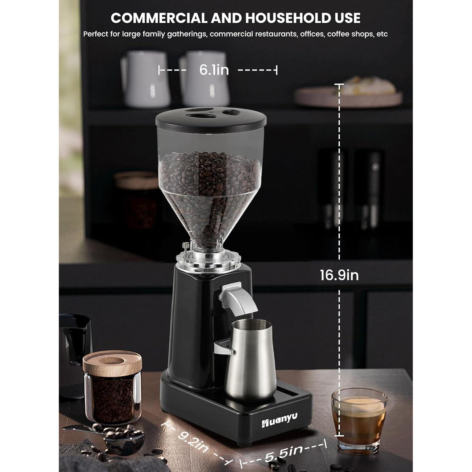 Molino de Café Huanyu Burr Acero Inoxidable 1kg 19 Configuraciones