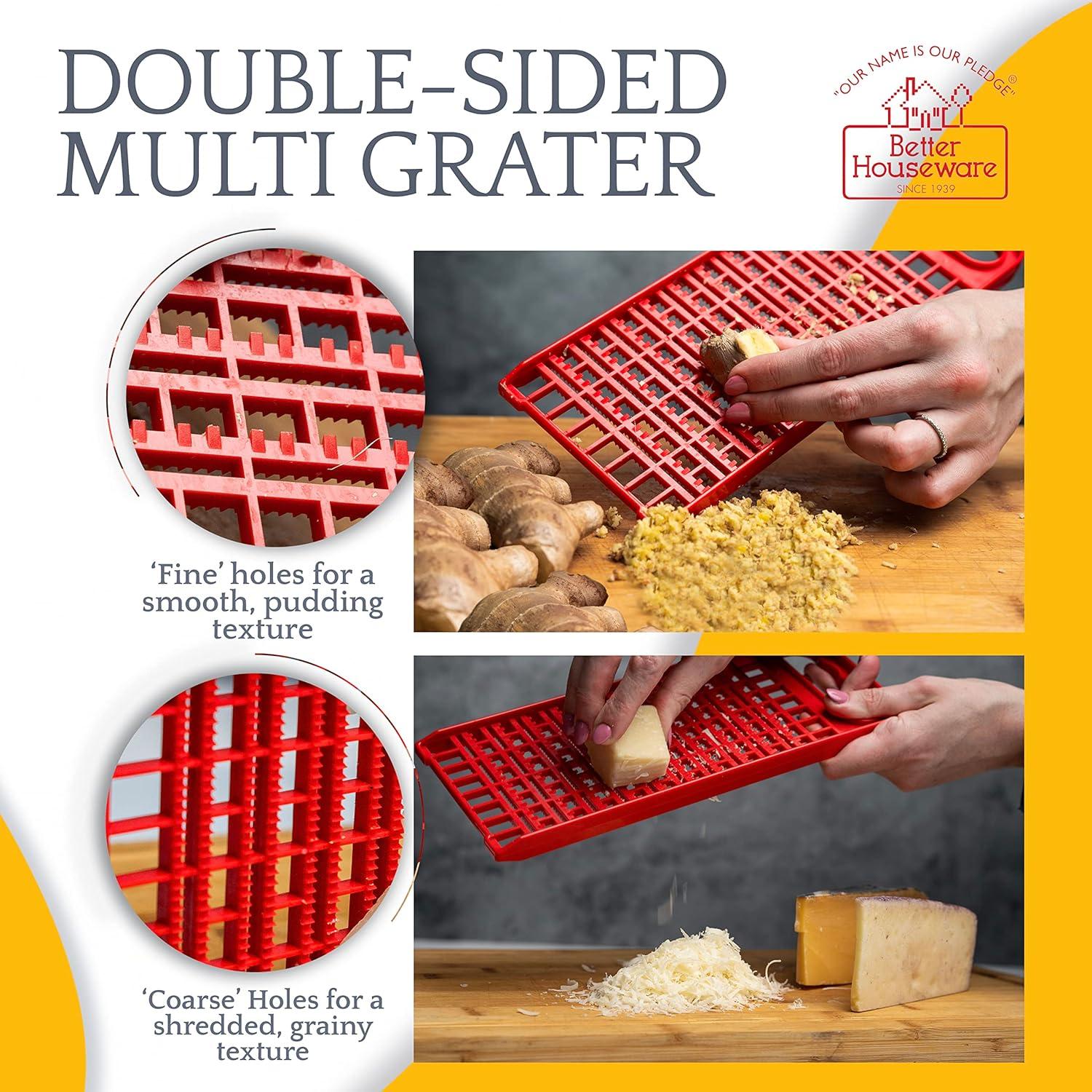 Rallador de Cocina Mejor Utensilio de Cocina Rojo 2 en 1