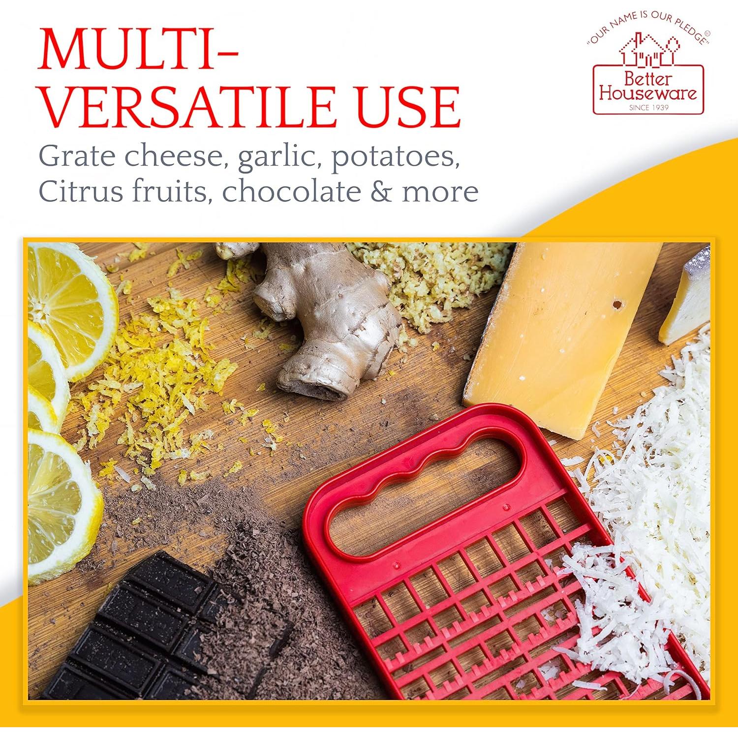 Rallador de Cocina Mejor Utensilio de Cocina Rojo 2 en 1