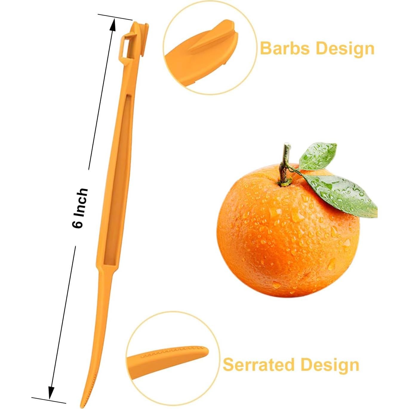 Citrus Peeler for Oranges - 2 Pcs Orange Peeler Tool for Fruit Lemon Mango Banana, Plastic Fruit Peelers Easy Open