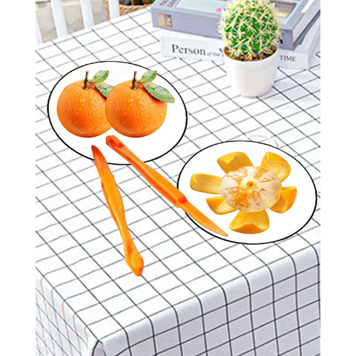 Citrus Peeler for Oranges - 2 Pcs Orange Peeler Tool for Fruit Lemon Mango Banana, Plastic Fruit Peelers Easy Open