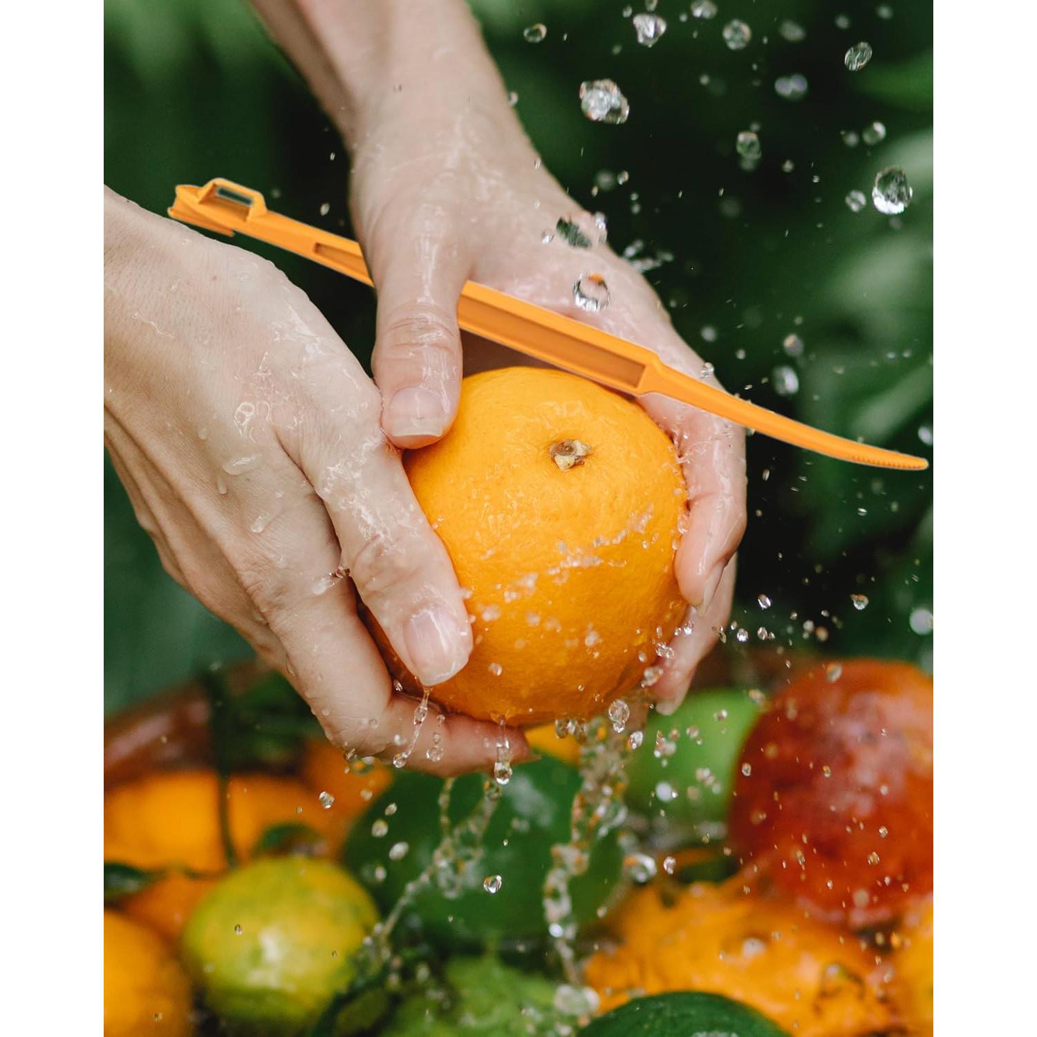 Citrus Peeler for Oranges - 2 Pcs Orange Peeler Tool for Fruit Lemon Mango Banana, Plastic Fruit Peelers Easy Open