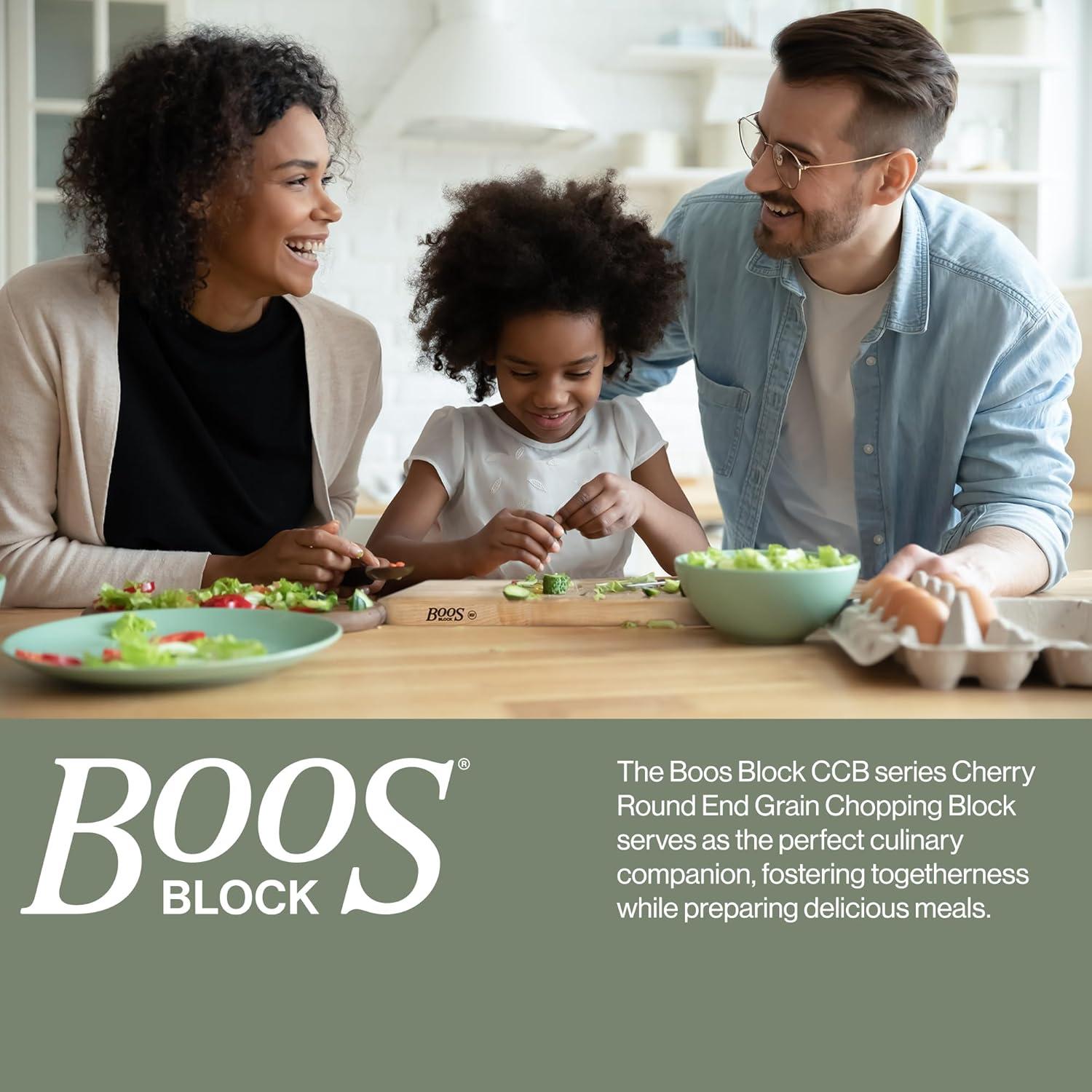 Tabla de Cortar Redonda John Boos Cereza 45.72cm Grosor 7.62cm