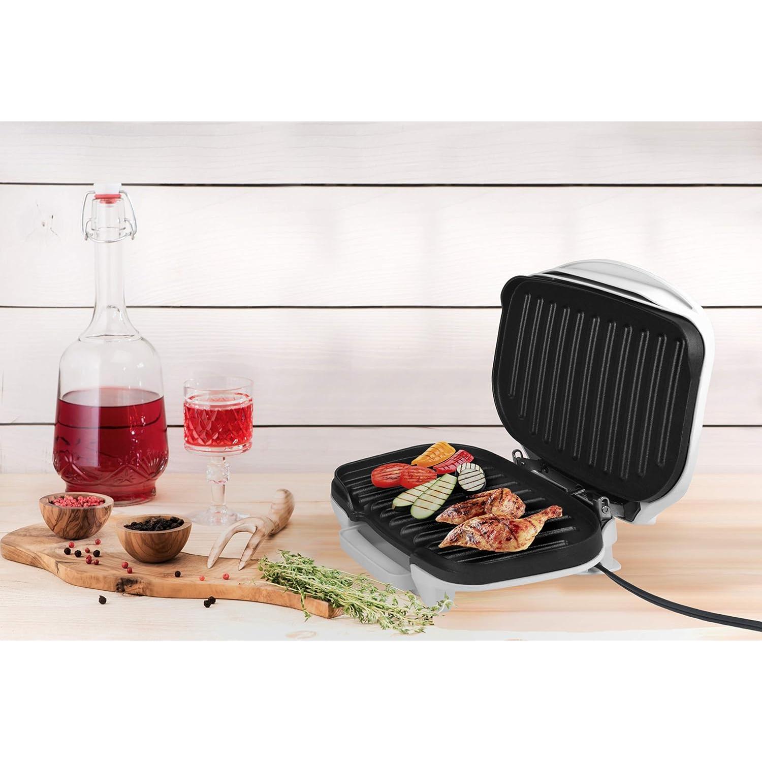 Parrilla Eléctrica Courant CCG2871W para 2 Porciones Blanca