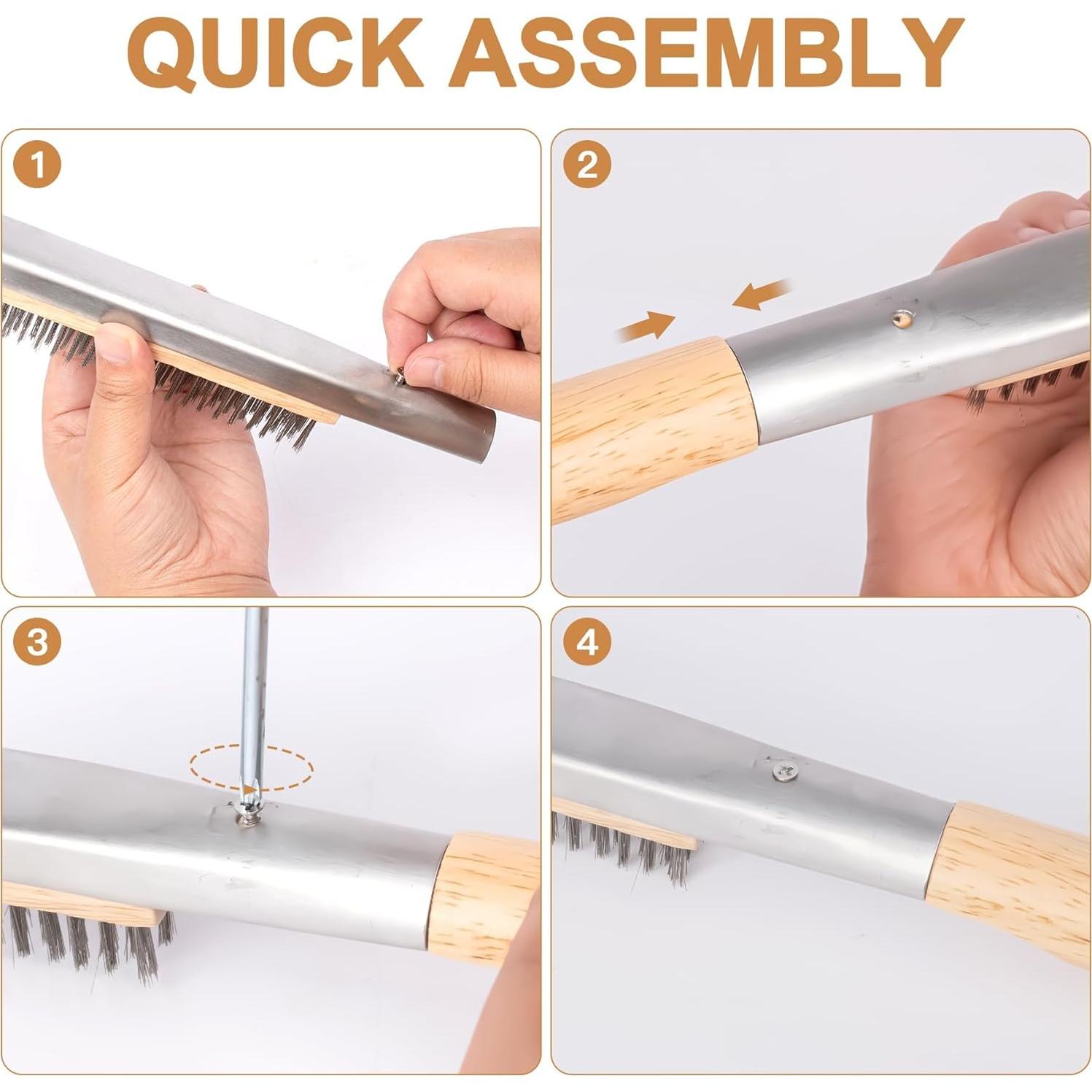 Cepillo para horno de pizza GOKOTASA 55.88 cm con raspador