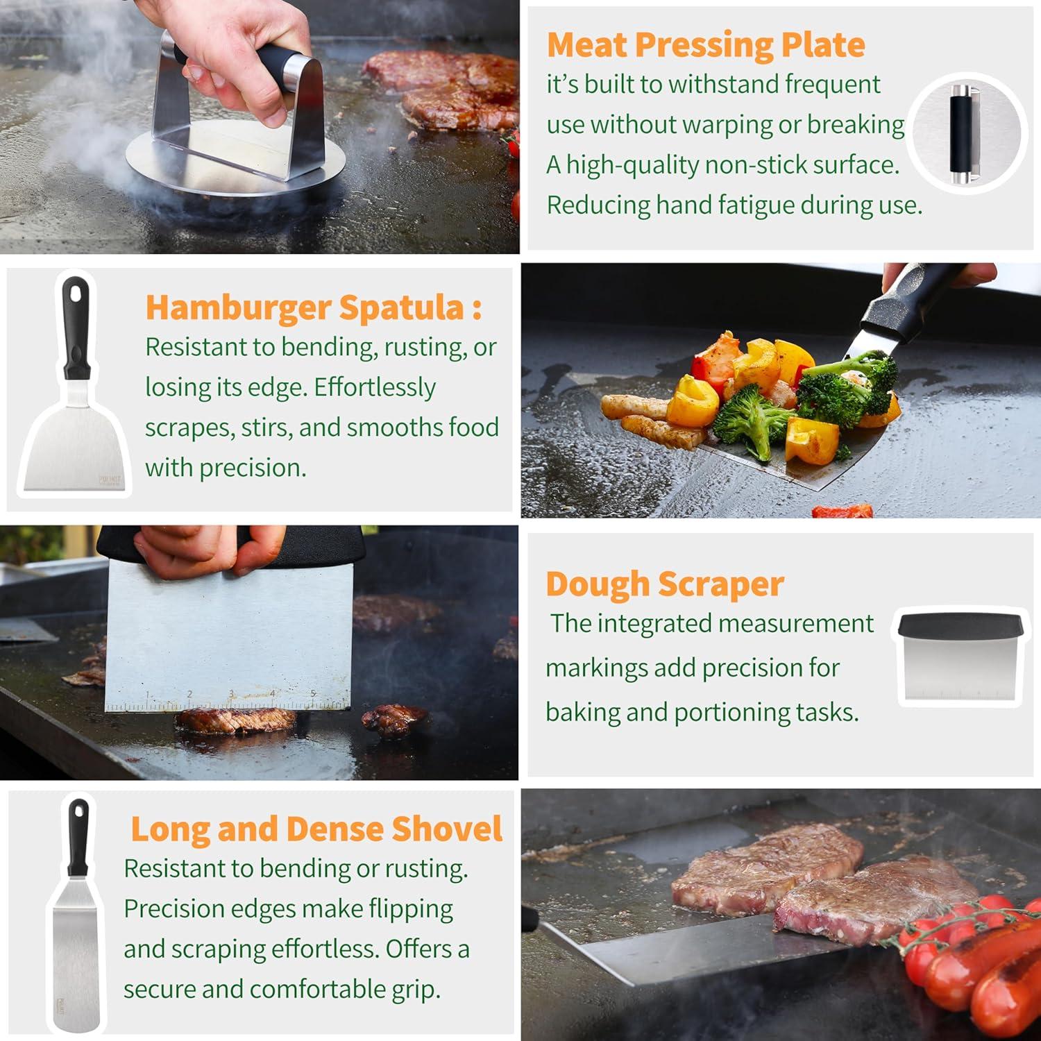 Kit de Accesorios para Plancha Blackstone - 27 Piezas de Acero Inoxidable