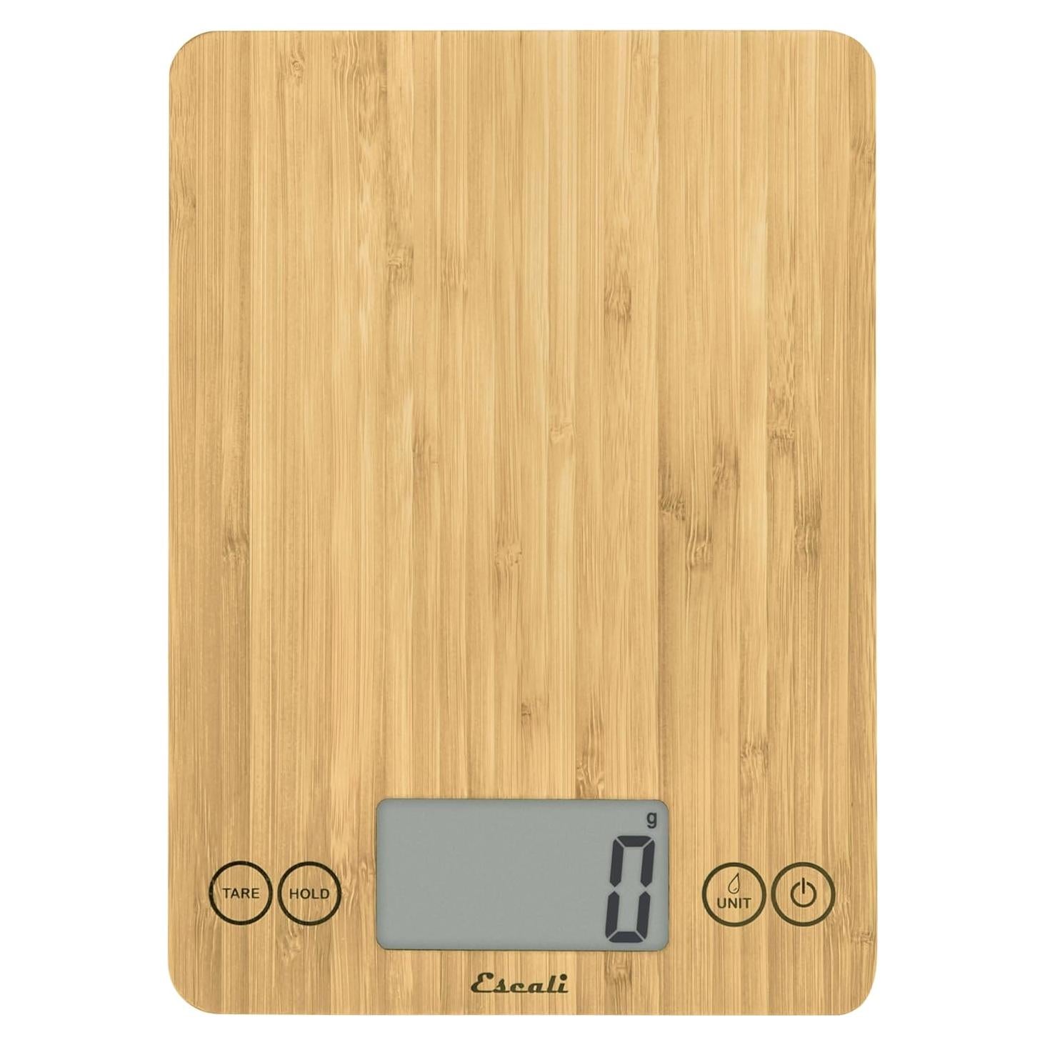 Balanza Digital de Cocina Escali Arti 6.8kg Bambú Táctil