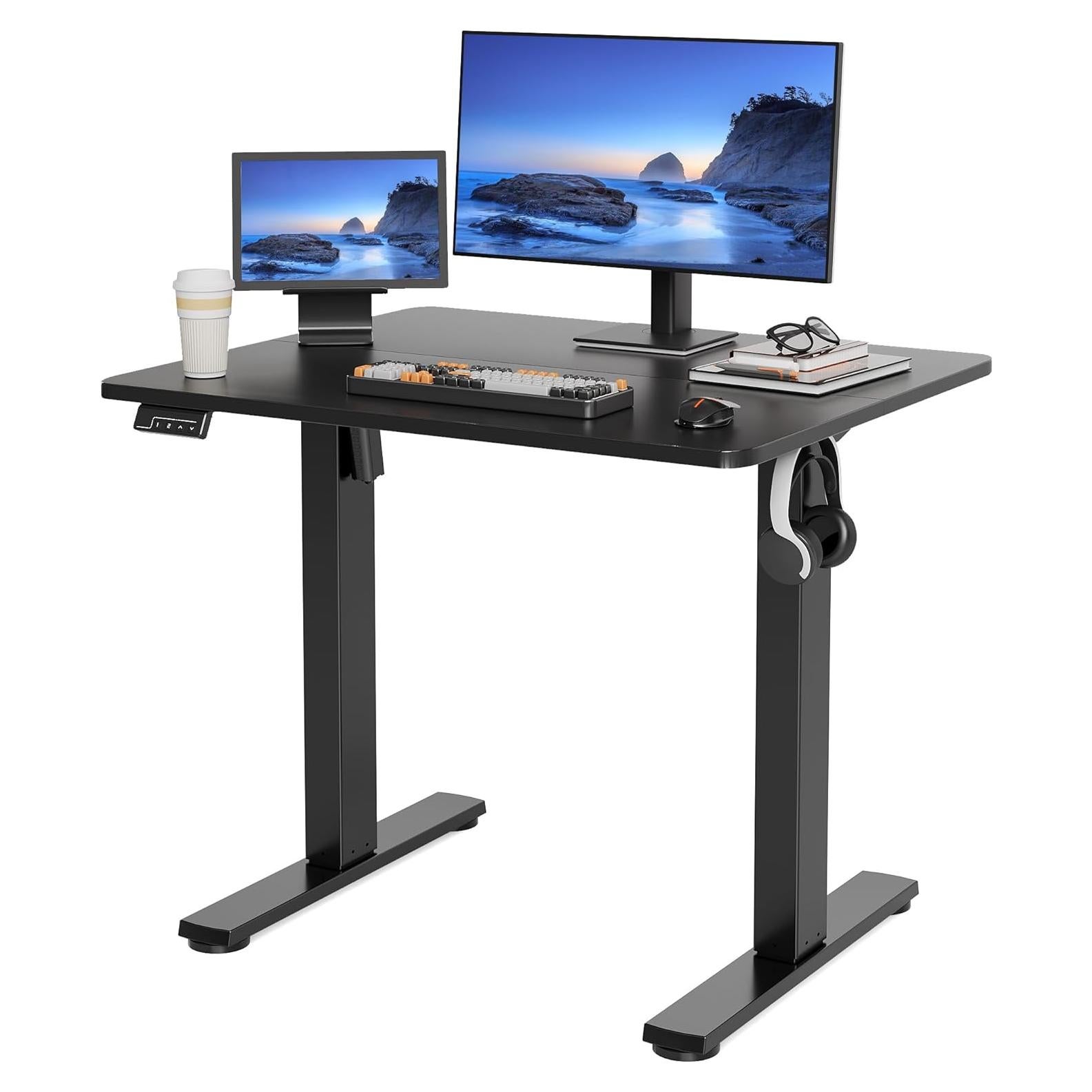 Escritorio de pie eléctrico ajustable LongKe SD-E1BB-32 81x50 cm