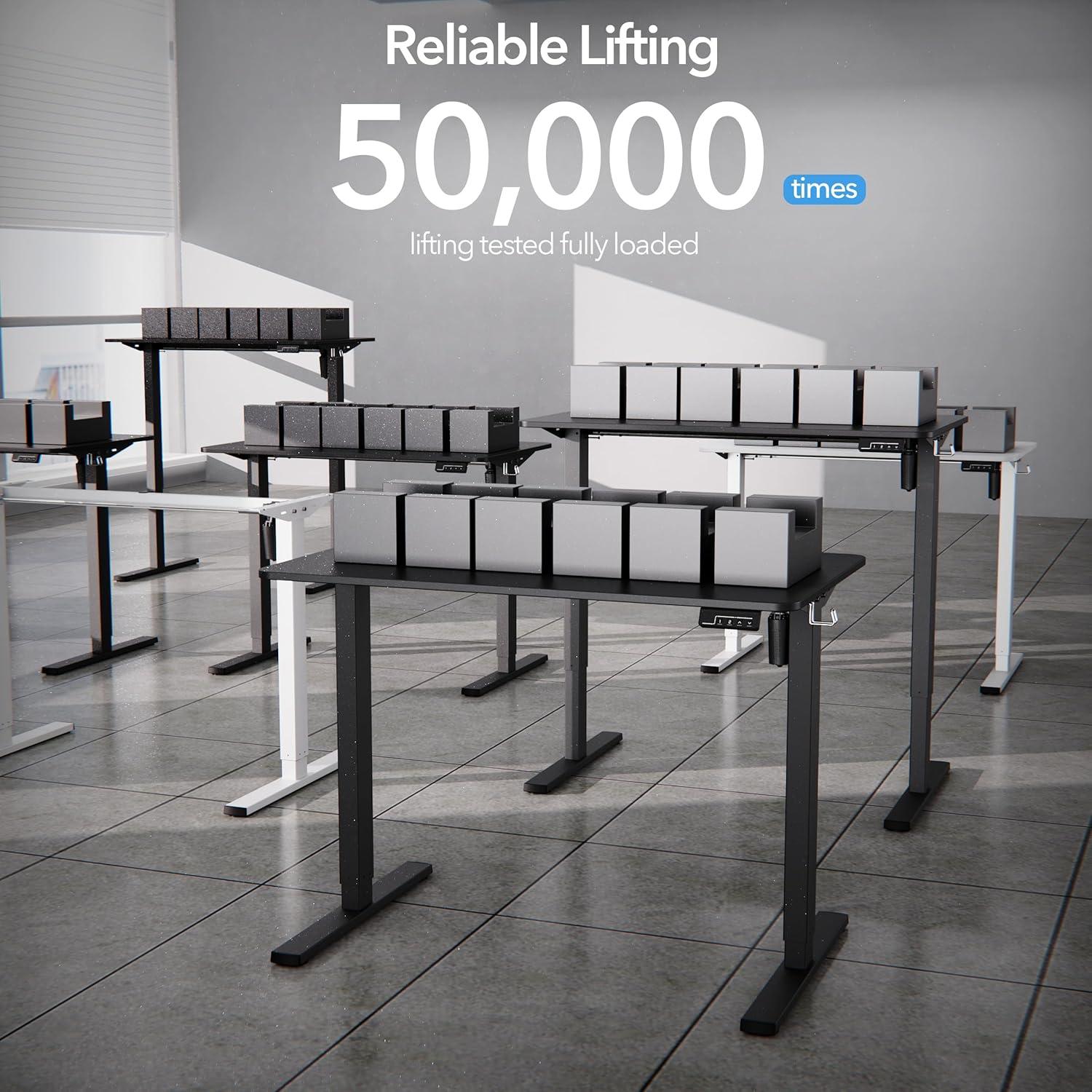 Escritorio de pie eléctrico ajustable LongKe SD-E1BB-32 81x50 cm