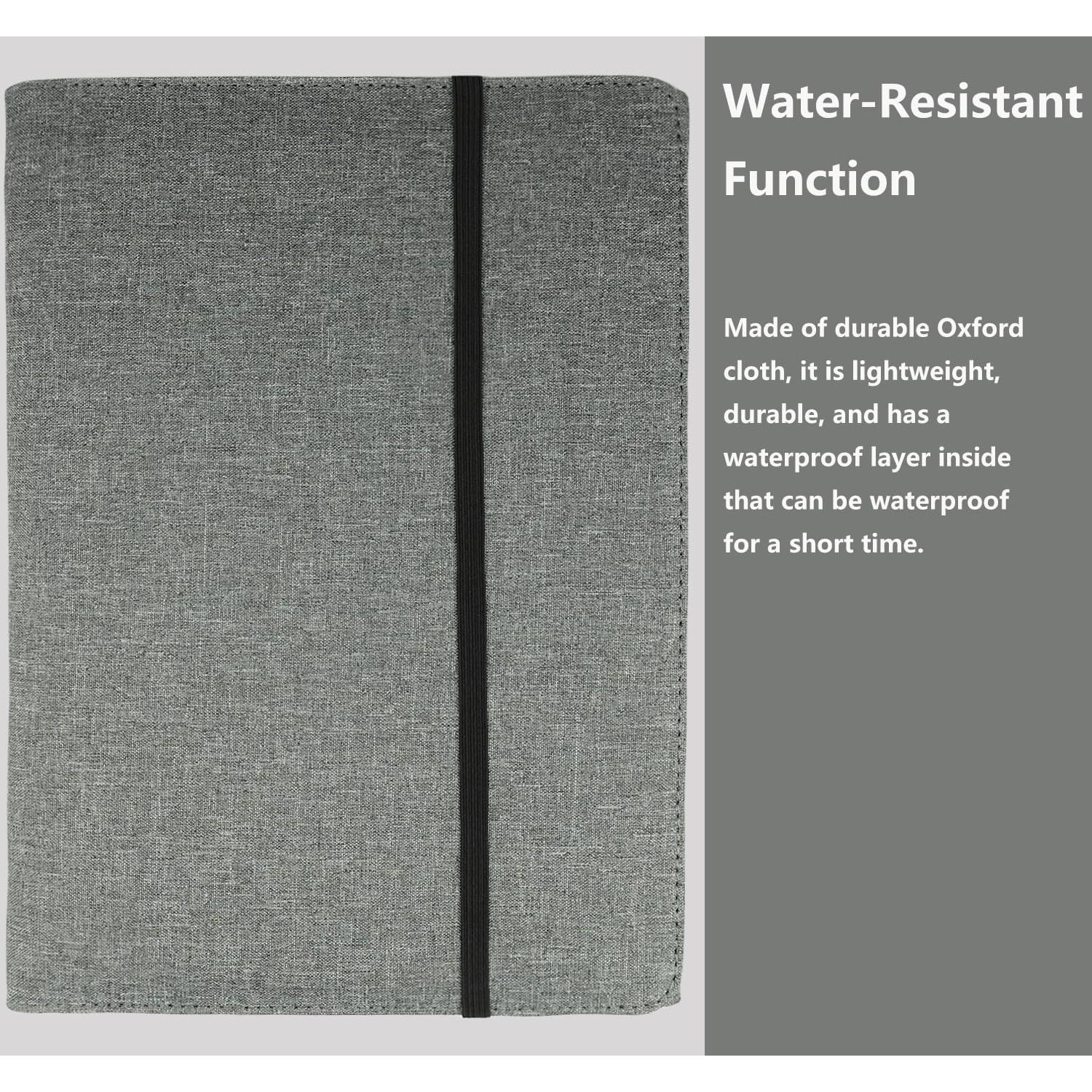 Funda Folio SivaLife A4 Gris con Organizador y Bucle para Bolígrafo