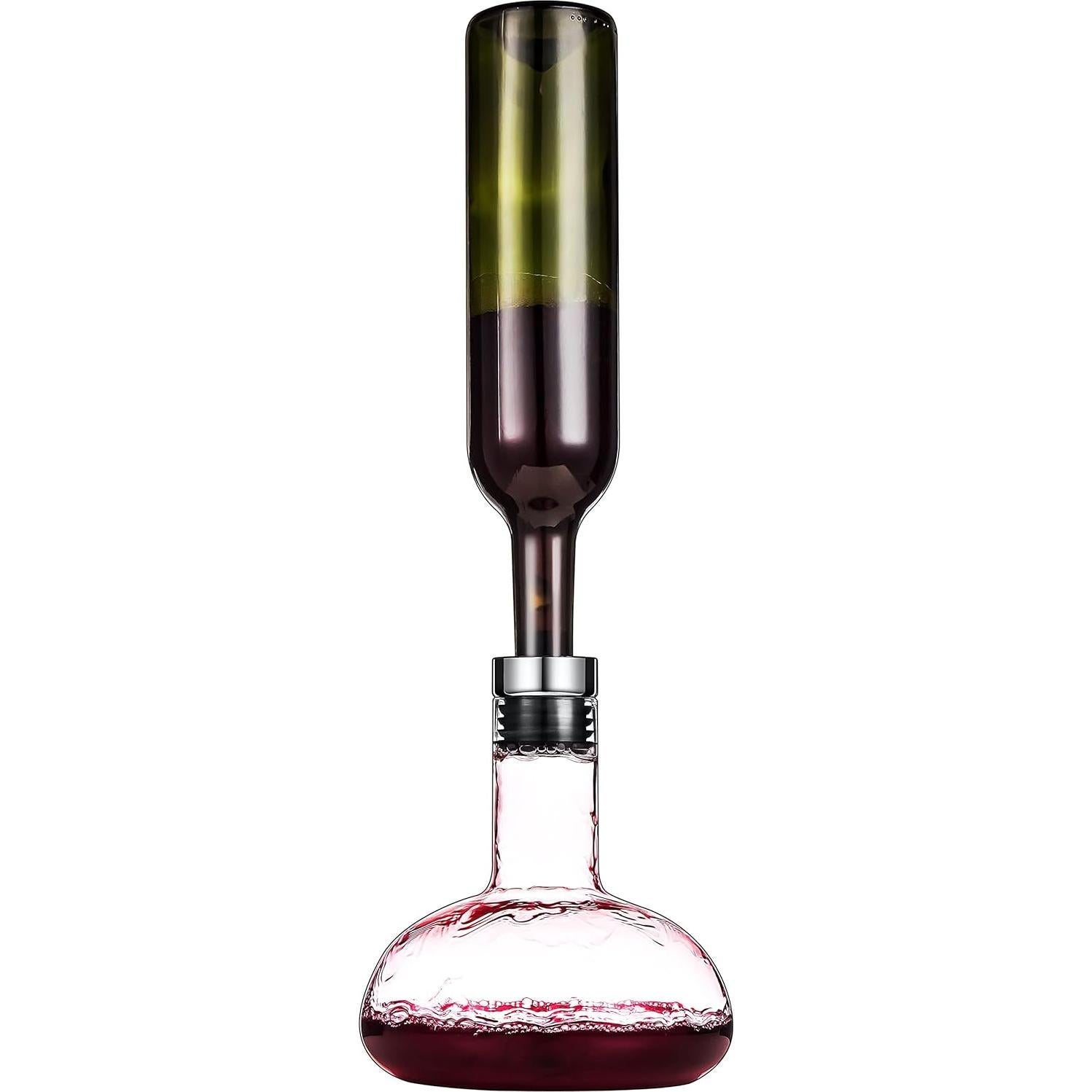 Decantador de vino SJZQ 1.5L cristal soplado a mano con tapa