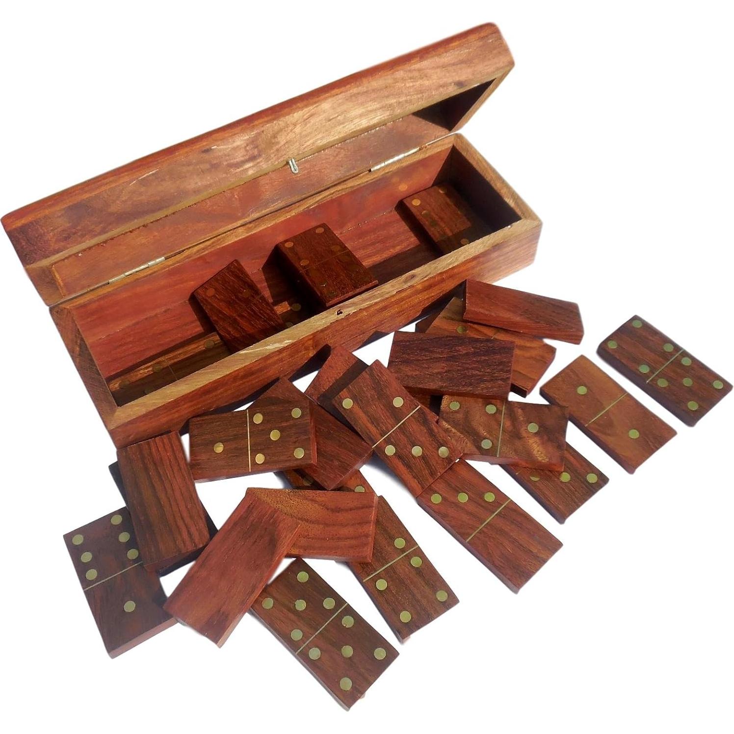 Juego de Dominó Clásico TOSQP27 - Set de 28 Piezas de Madera