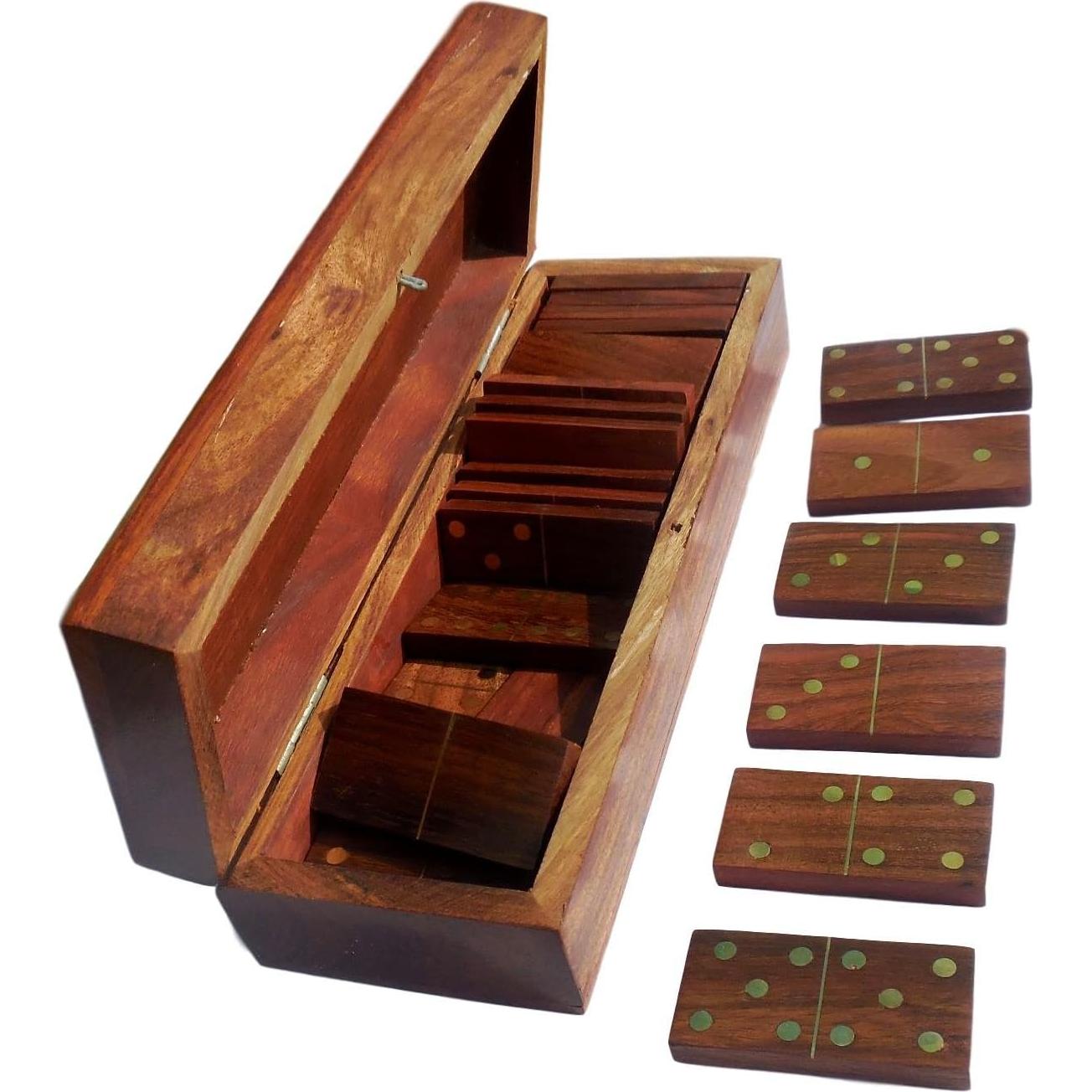 Juego de Dominó Clásico TOSQP27 - Set de 28 Piezas de Madera