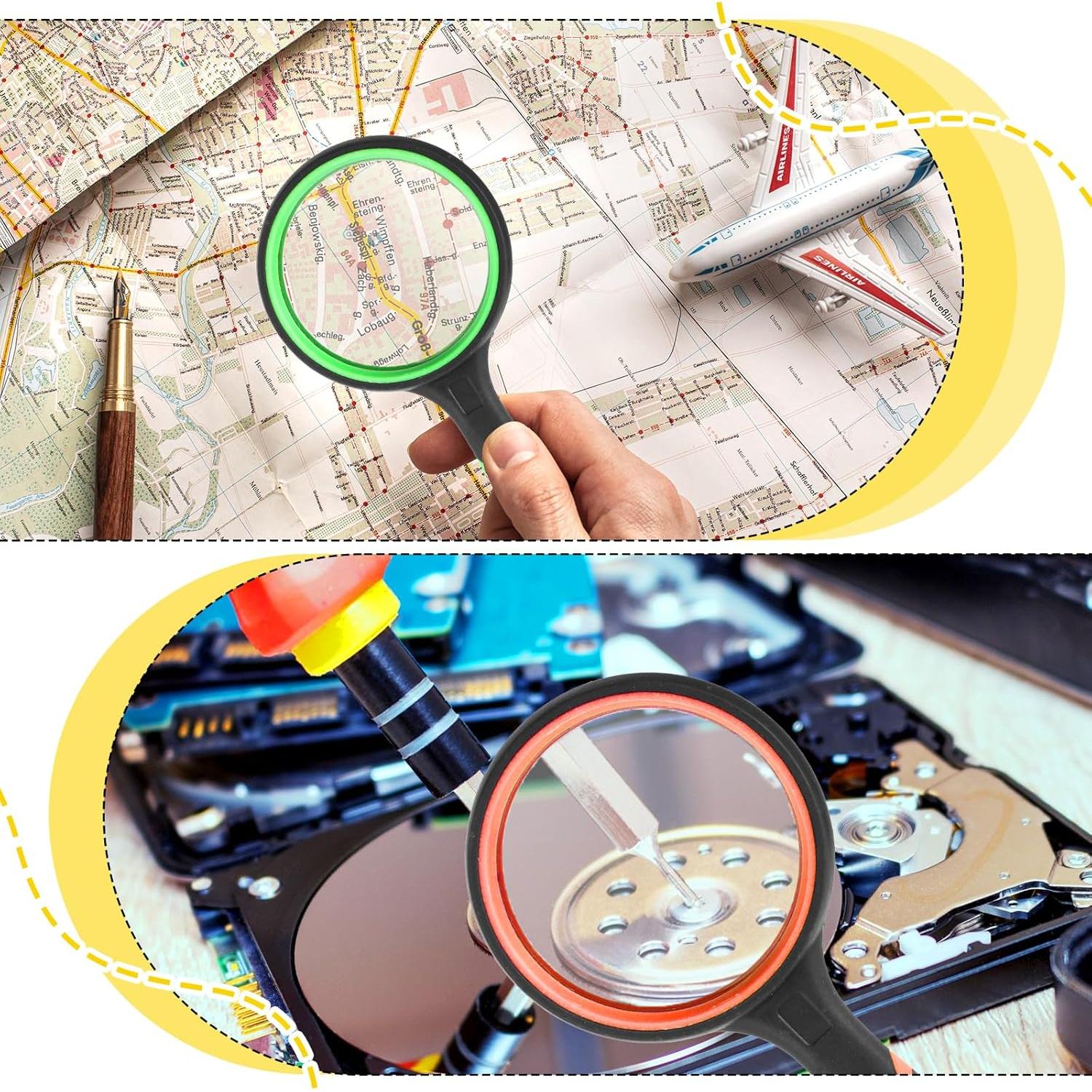 Lupa de Lectura Dimeho 10X 12 Pcs Antideslizante 50 mm