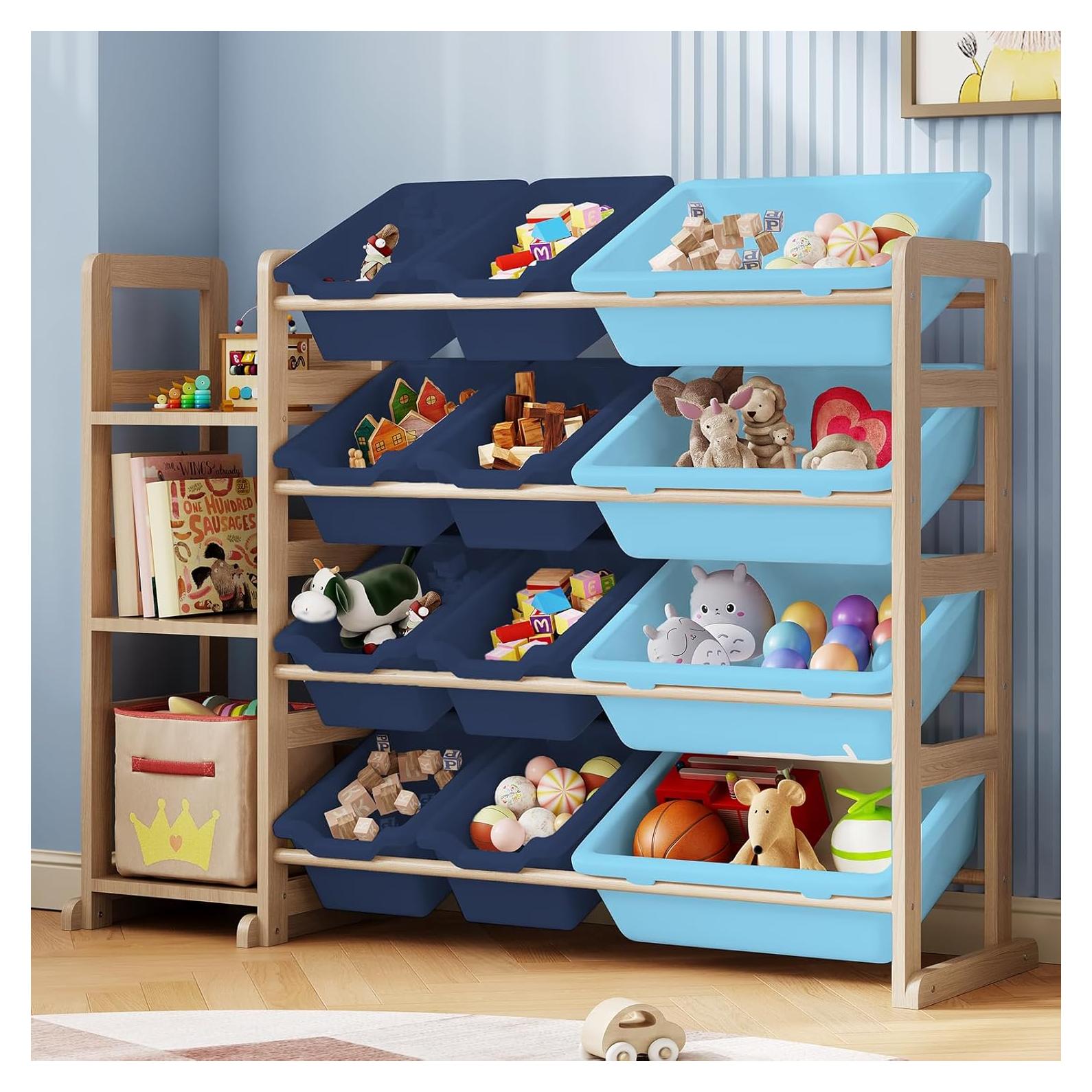 Estante Organizador de Juguetes EXPERLAM 106.68x27.94x80cm Azul