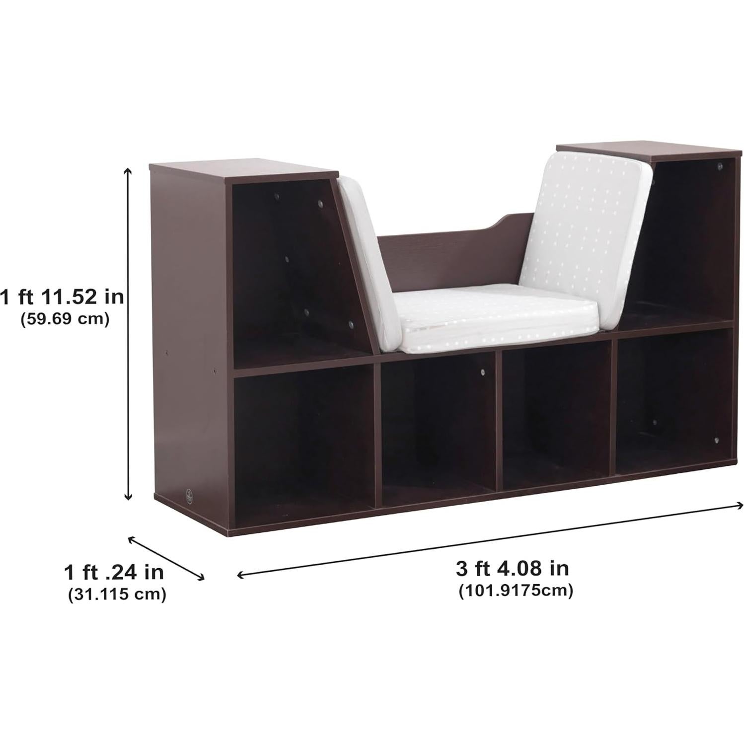 Estantería de Madera KidKraft con Rincón de Lectura 6 Estantes