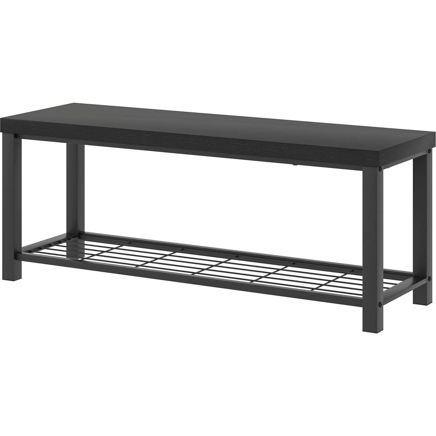 Banco de Entrada EXCEFUR 110 cm Negro Industrial 2-Niveles