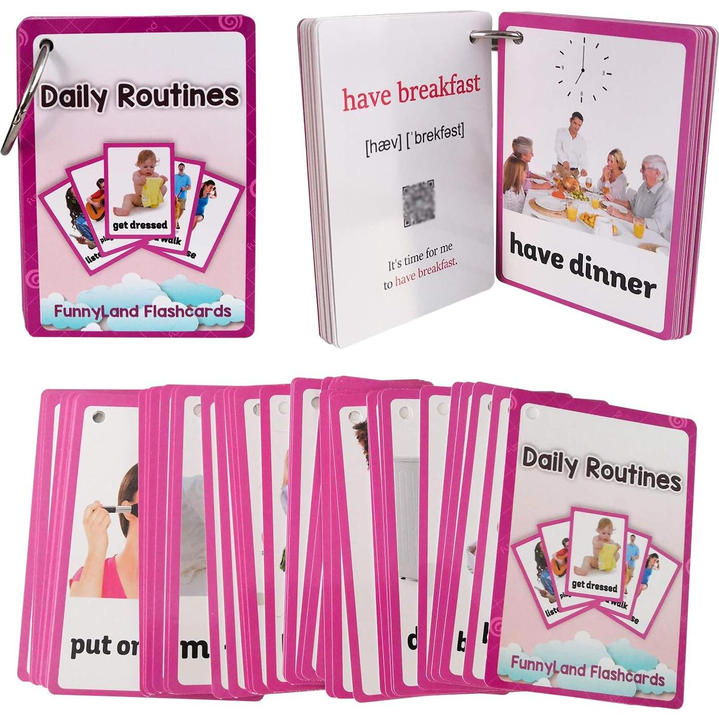 Tarjetas Flash Educativas Rutinas Diarias Richardy 45 Piezas