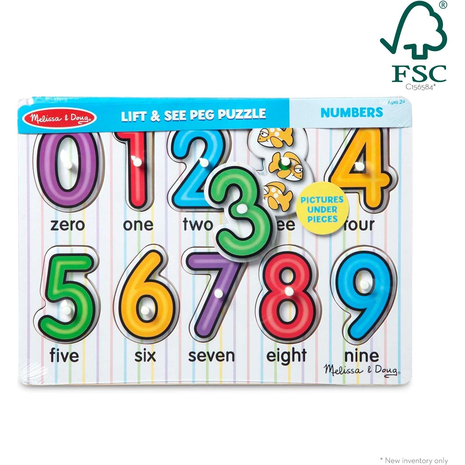 Rompecabezas de Madera Melissa & Doug Números 10 Piezas