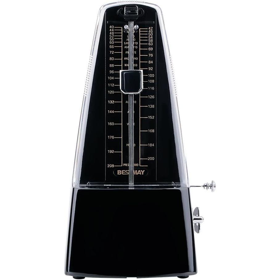 Metrónomo Mecánico BESTMAY 330 Negro con Click y Campana