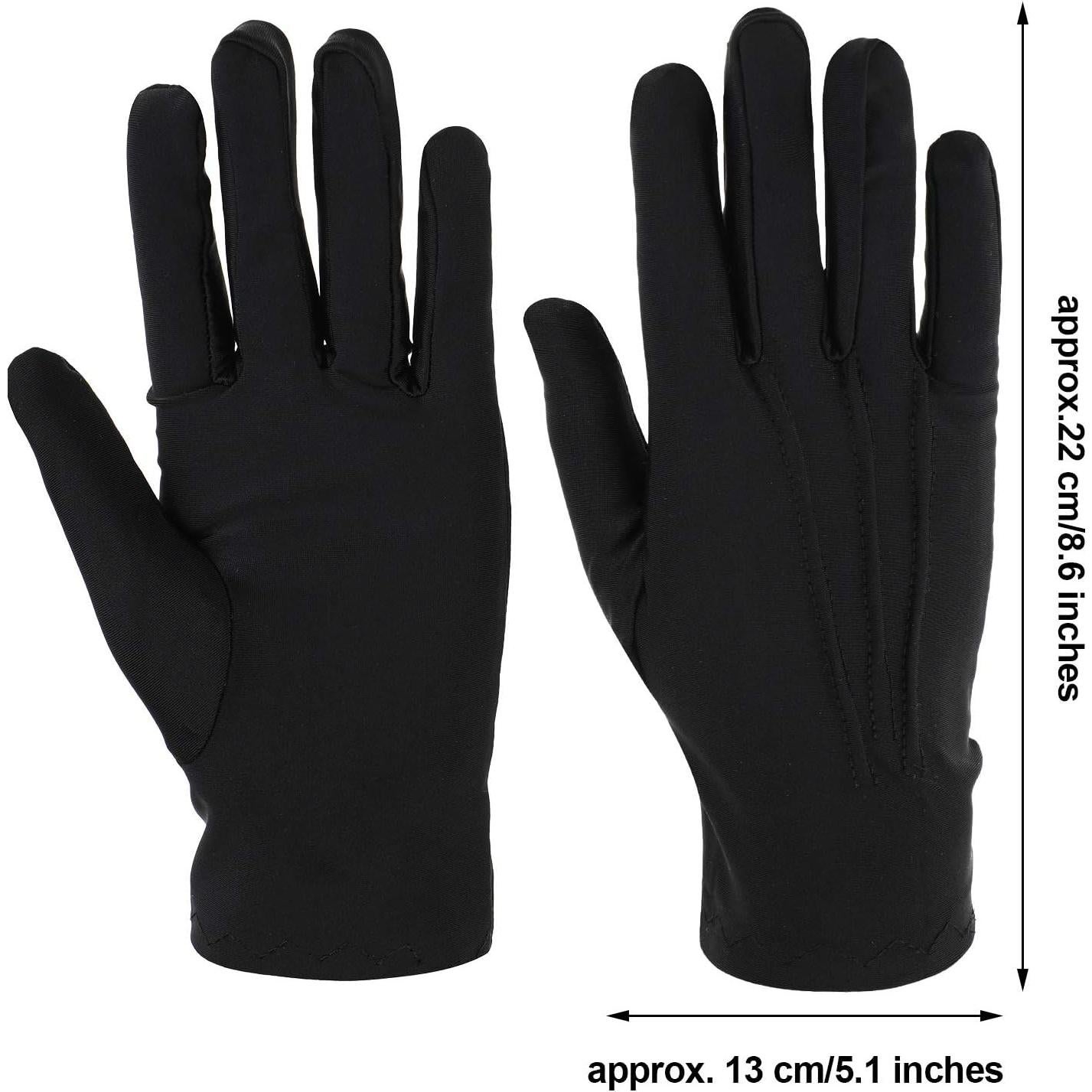 Guantes de Vestir Negros Sumind 4 Pares Spandex Adulto