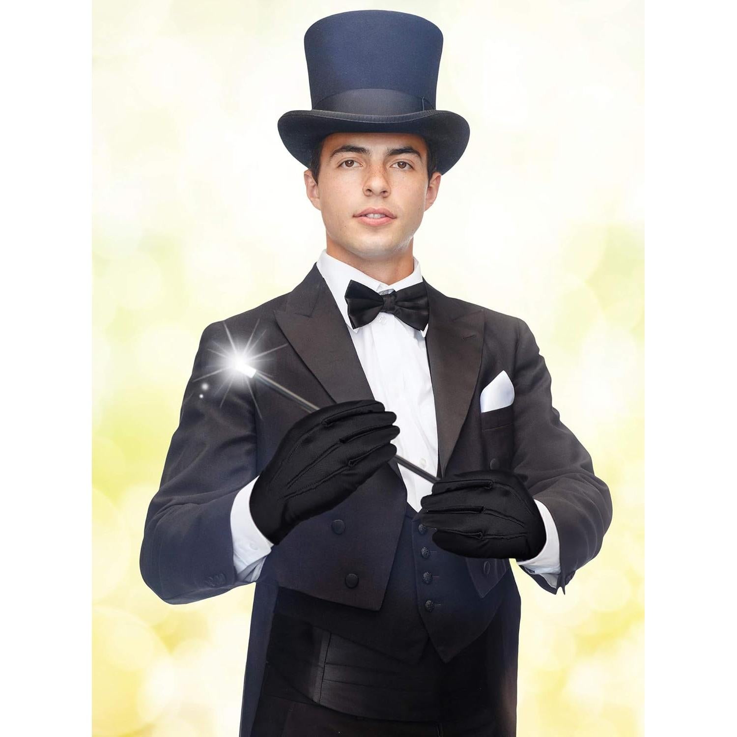 Guantes de Vestir Negros Sumind 4 Pares Spandex Adulto