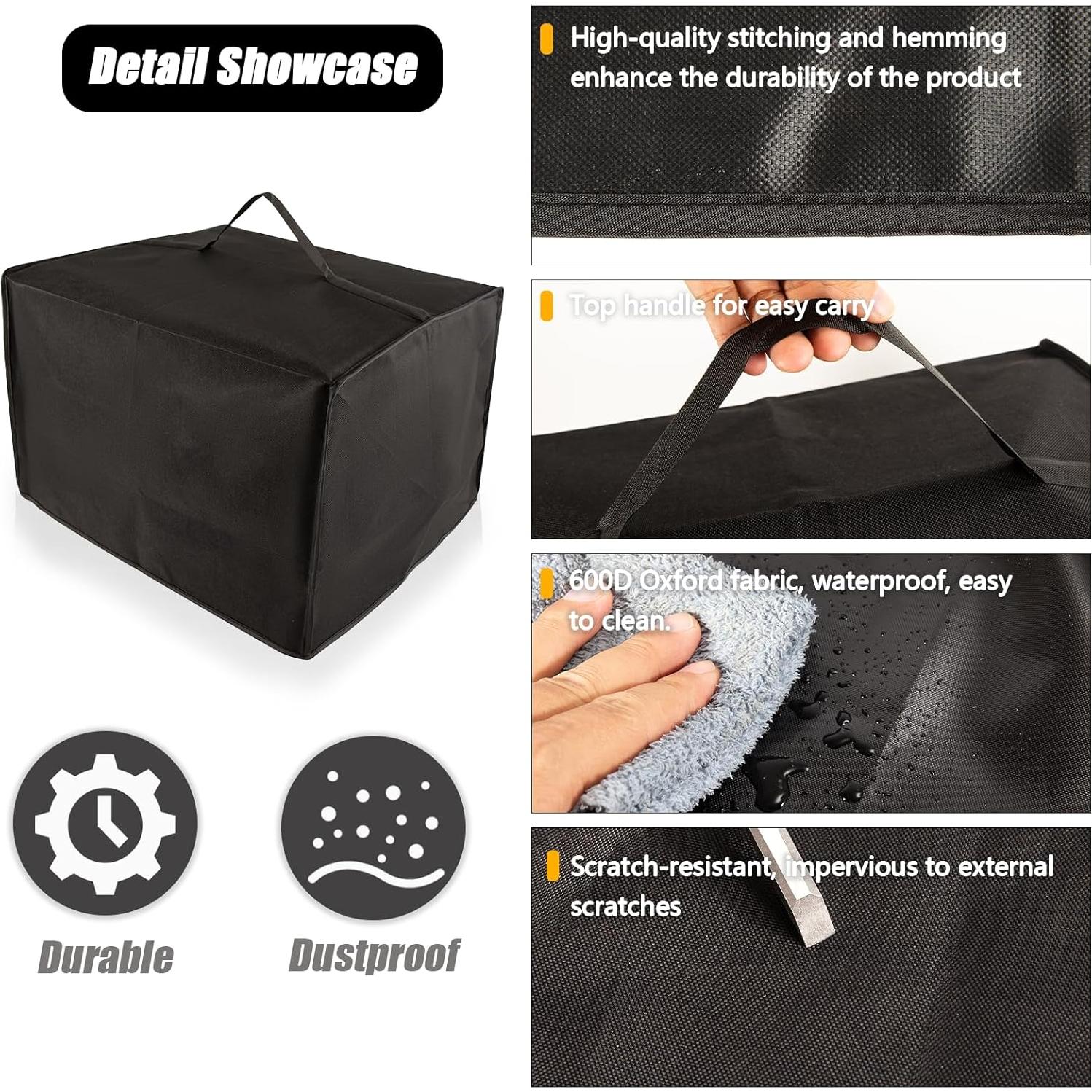 Cubierta de Impresora SEJGGKQ Negra Impermeable 43x46x32 cm