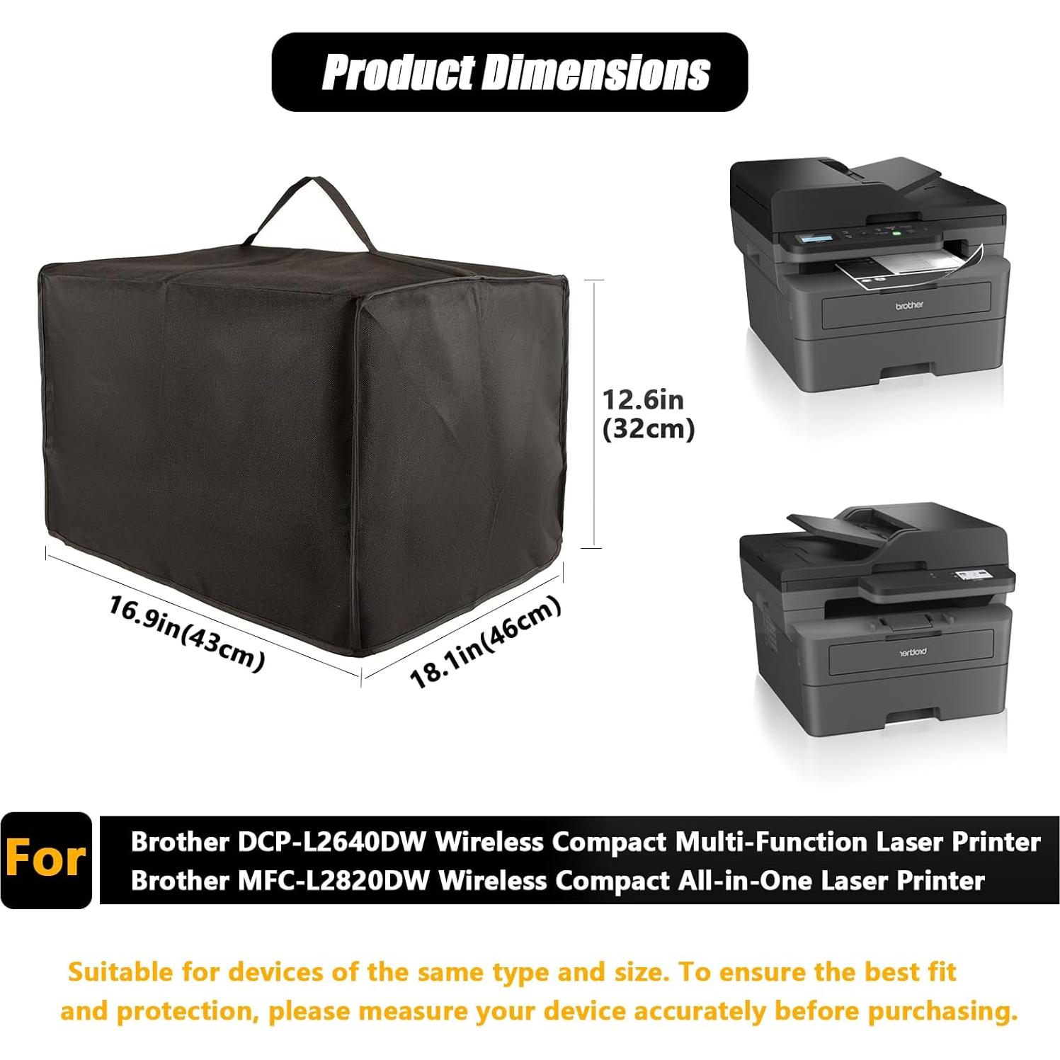 Cubierta de Impresora SEJGGKQ Negra Impermeable 43x46x32 cm