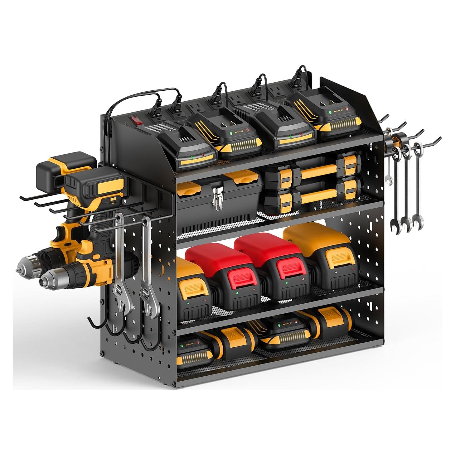 Organizador de Herramientas CCCEI Negro con Estación de Carga 4 Capas