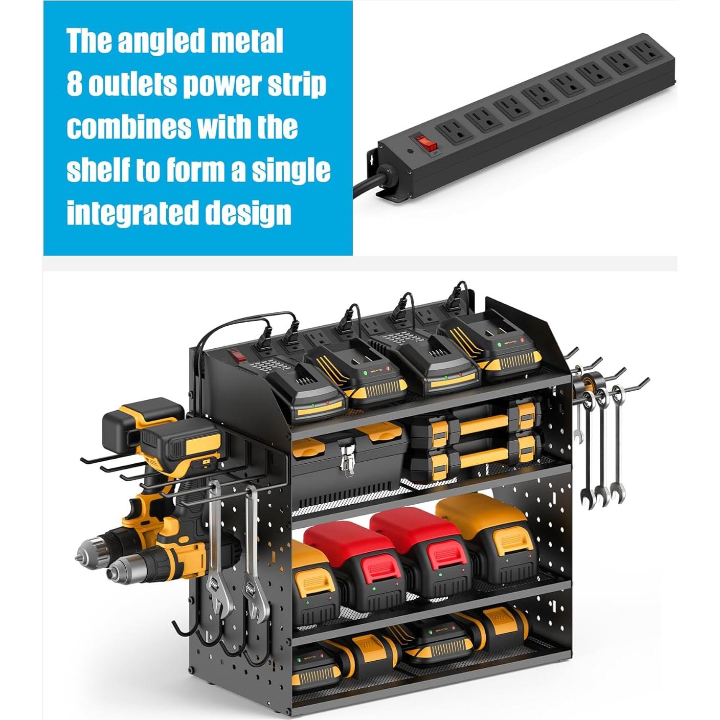 Organizador de Herramientas CCCEI Negro con Estación de Carga 4 Capas