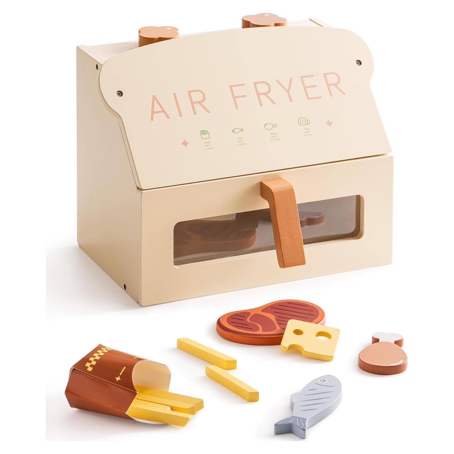 Freidora de Aire de Juguete ROBOTIME para Niños - Madera