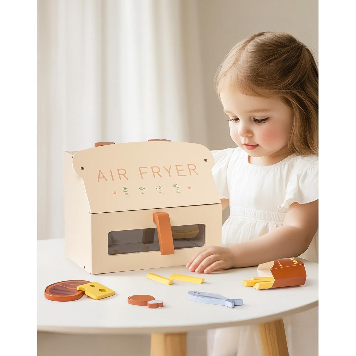 Freidora de Aire de Juguete ROBOTIME para Niños - Madera