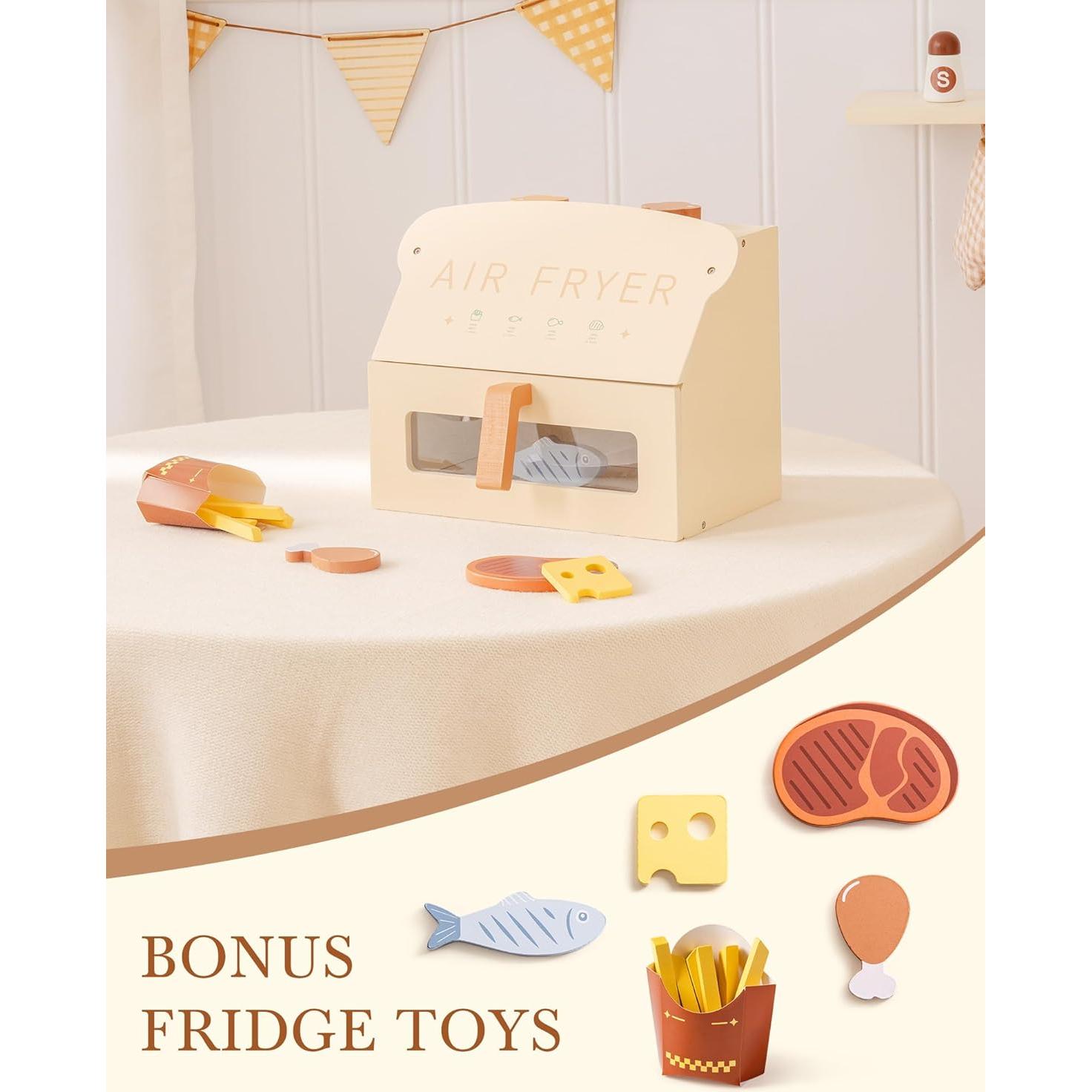 Freidora de Aire de Juguete ROBOTIME para Niños - Madera