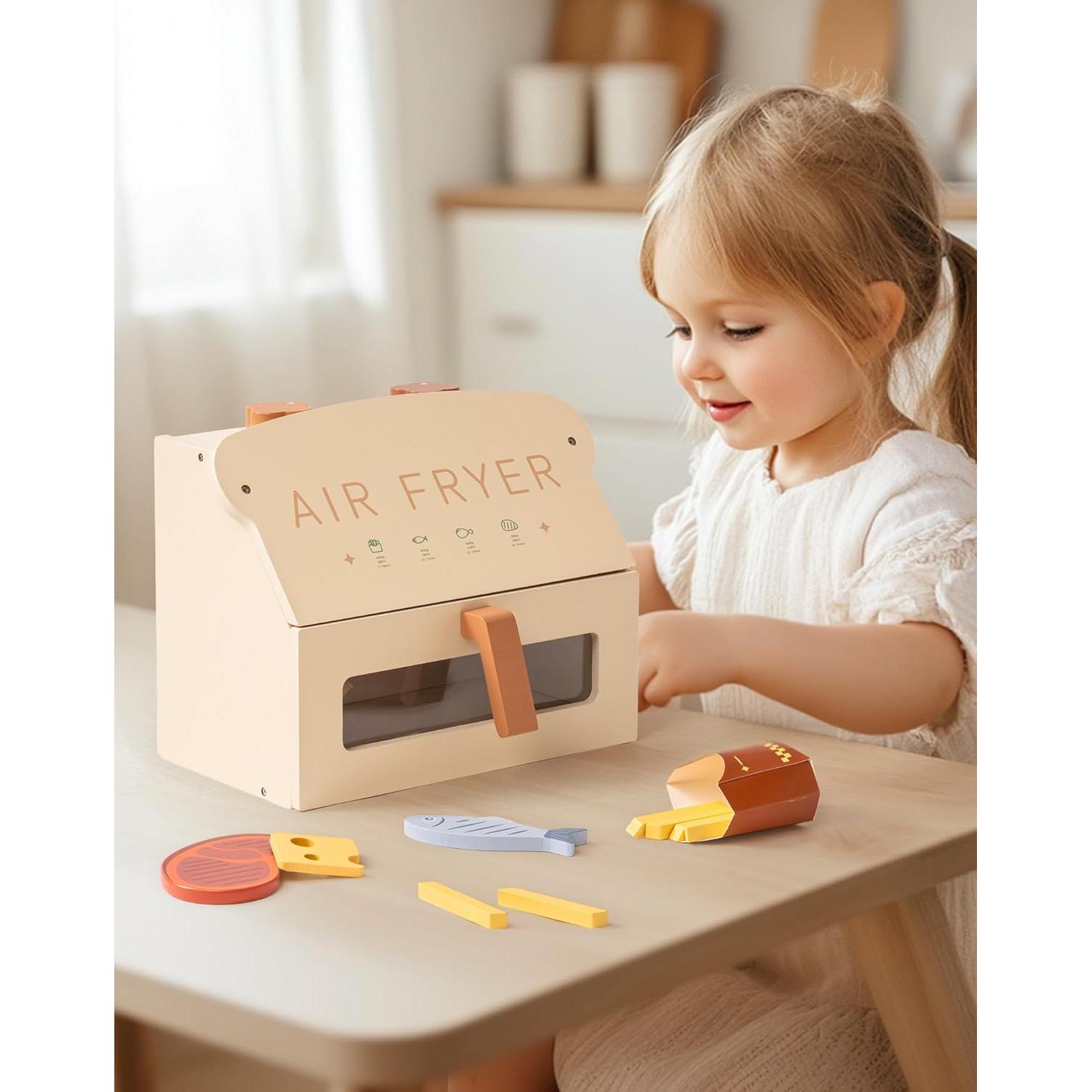 Freidora de Aire de Juguete ROBOTIME para Niños - Madera