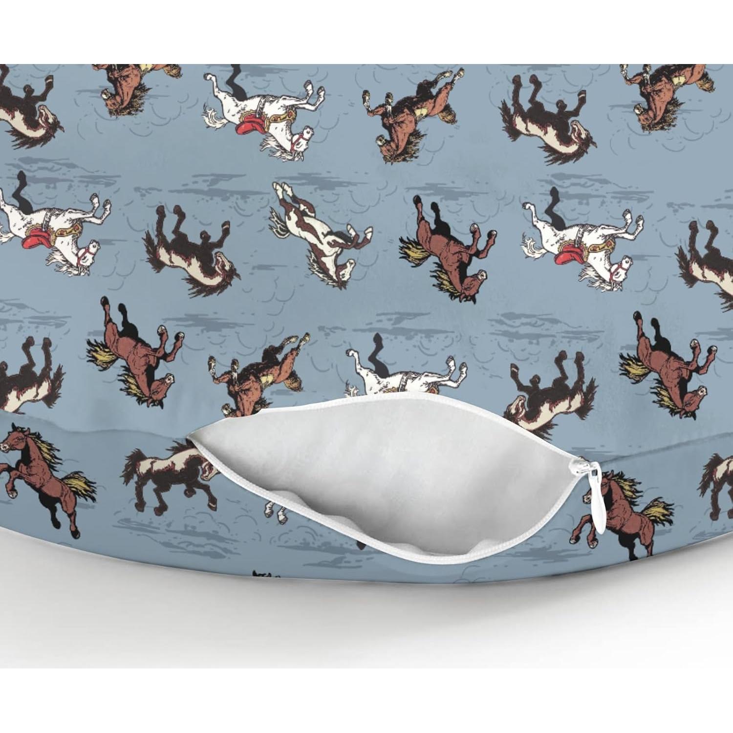 Funda de Almohada de Lactancia Vintage Caballos 55.88x45.72cm