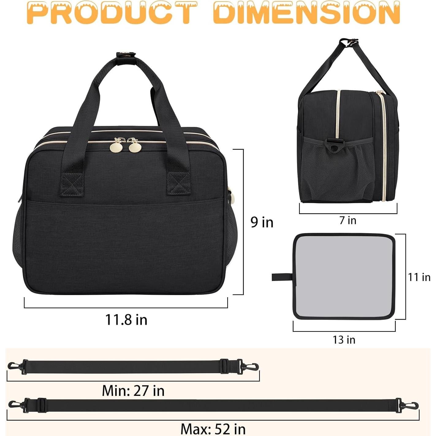 Bolsa Extractora de Leche Materna OCKLILY Negra Aislada 0.55 kg