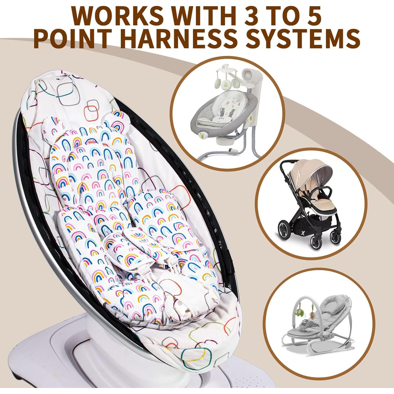 Inserto para Bebés FEISIKE Compatible con Graco y 4moms - Blanco