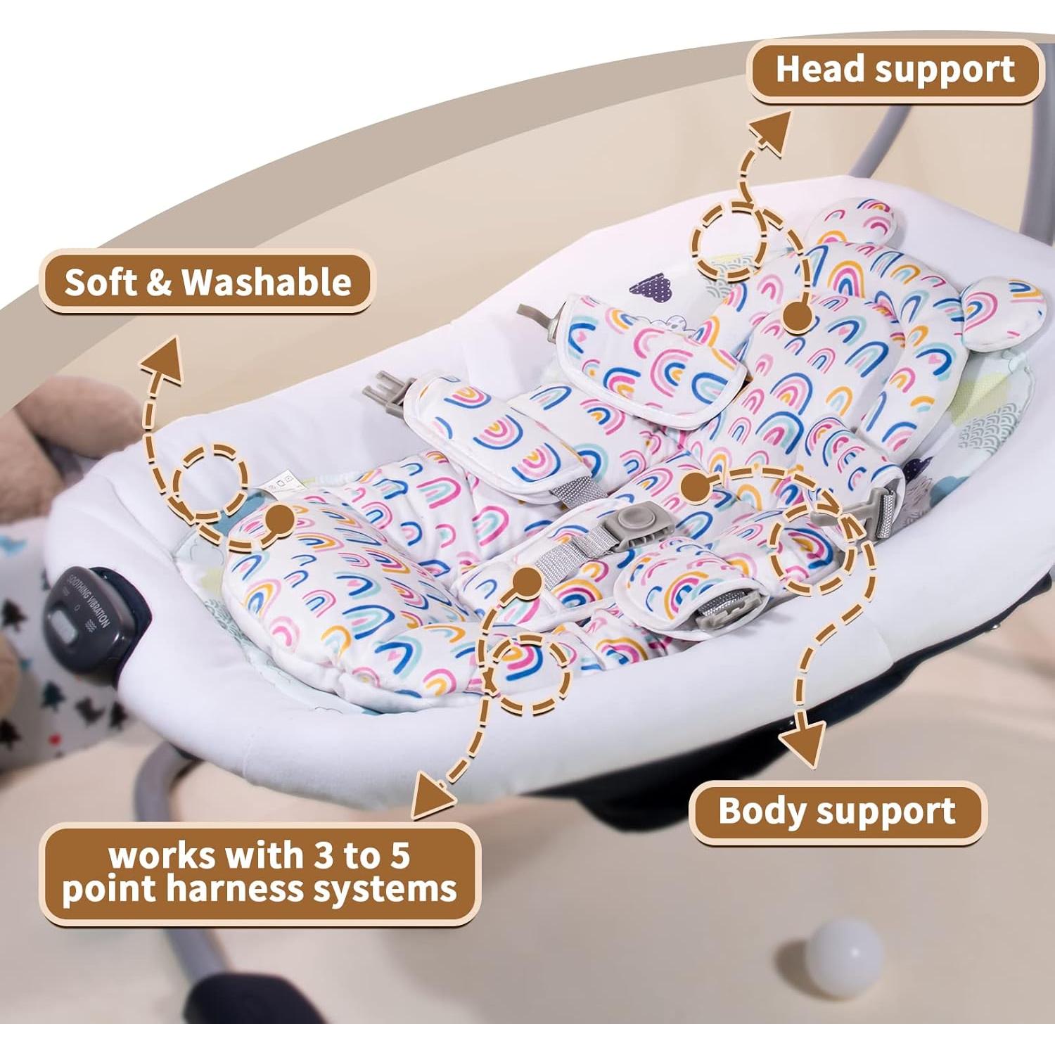 Inserto para Bebés FEISIKE Compatible con Graco y 4moms - Blanco