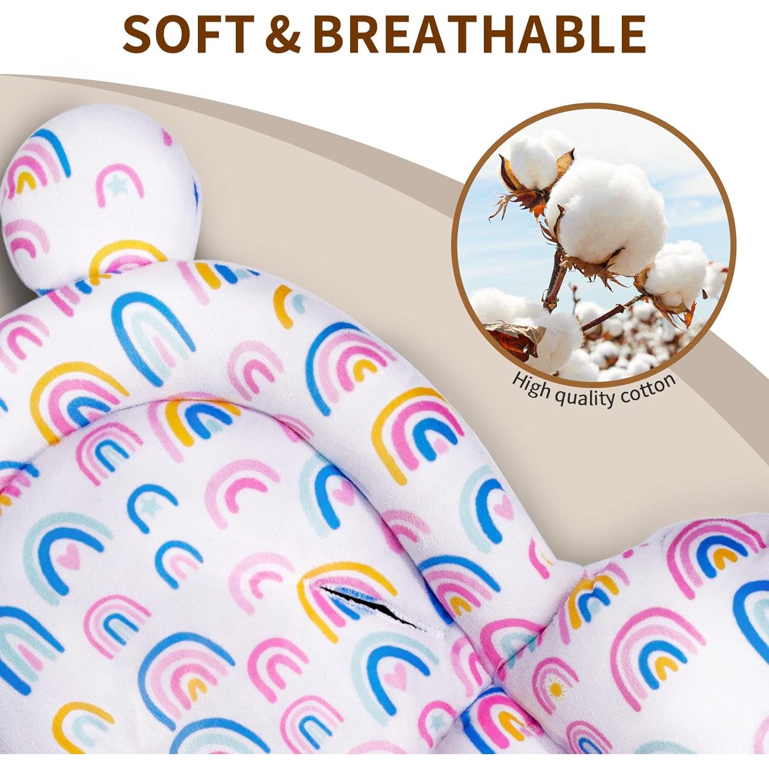 Inserto para Bebés FEISIKE Compatible con Graco y 4moms - Blanco