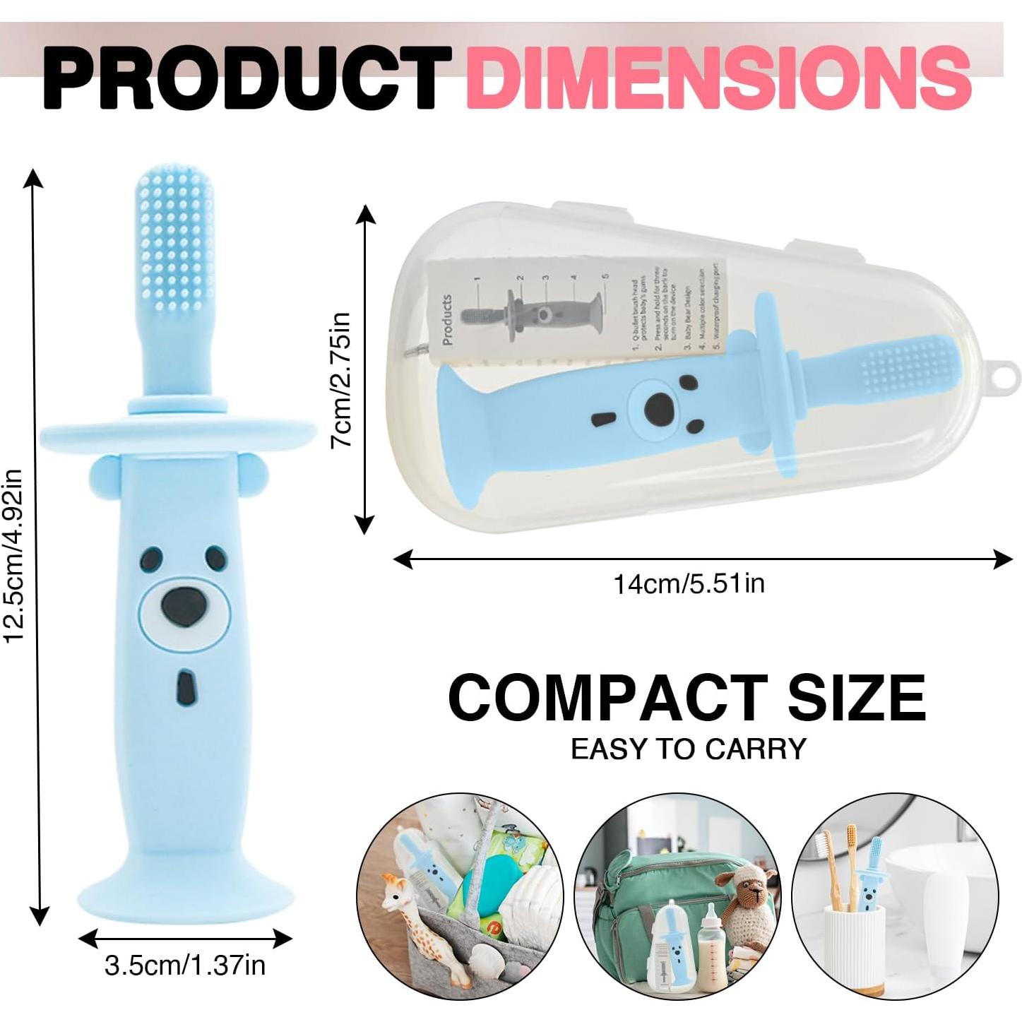 Mordedor y Cepillo Eléctrico KLOUDYS Azul 2 en 1 para Bebés