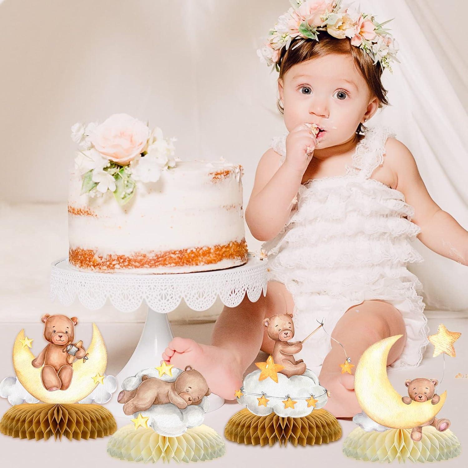 Centros de Mesa de Oso Tarklanda - 9 Piezas para Baby Shower