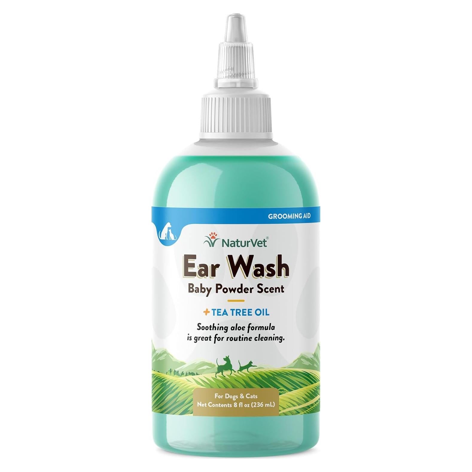 NaturVet Lavado de Oídos con Aceite de Árbol de Té y Aloe 226g