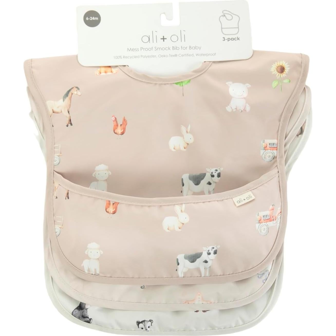 Babero Smock Ali+Oli para Bebés - Impermeable y Lavable